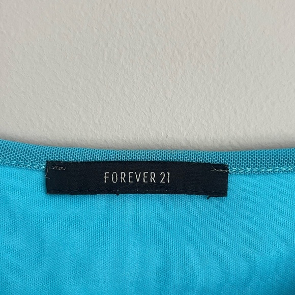 Forever 21 Turquoise Ruffle Mini Dress - Picture 4 of 4